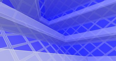 Mimari sanat konseptinde soyut çizgiler, minimum geometrik şekiller. 