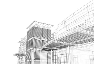 soyut mimari duvar kağıdı tasarımı, dijital konsept arkaplan