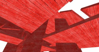 Mimari sanat konseptinde soyut çizgiler, minimum geometrik şekiller. 