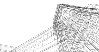 soyut mimari duvar kağıdı tasarımı, dijital konsept arkaplan