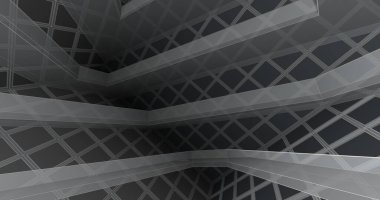 Mimari sanat konseptinde soyut çizgiler, minimum geometrik şekiller. 