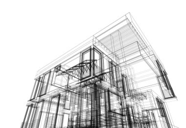 soyut mimari duvar kağıdı tasarımı, dijital konsept arkaplan