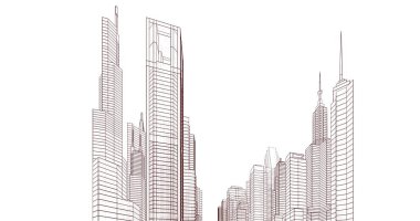 soyut mimari duvar kağıdı, dijital arkaplan