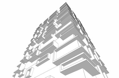 soyut mimari duvar kağıdı tasarımı, dijital konsept arkaplan