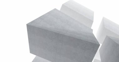 Mimari sanat konseptinde soyut çizgiler, minimum geometrik şekiller. 