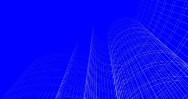 Mimari sanat konseptinde soyut çizgiler, minimum geometrik şekiller. 