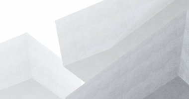 Mimari sanat konseptinde soyut çizgiler, minimum geometrik şekiller. 