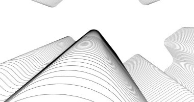 Mimari sanat konseptinde soyut çizgiler, minimum geometrik şekiller. 