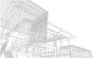 soyut mimari duvar kağıdı tasarımı, dijital konsept arkaplan