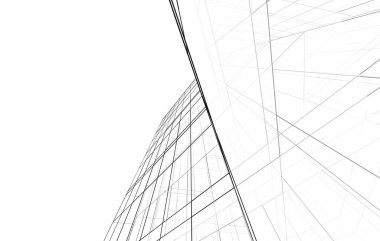 soyut mimari duvar kağıdı tasarımı, dijital konsept arkaplan