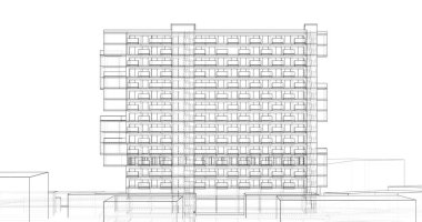soyut mimari duvar kağıdı, dijital arkaplan