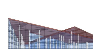 soyut mimari duvar kağıdı tasarımı, dijital konsept arkaplan
