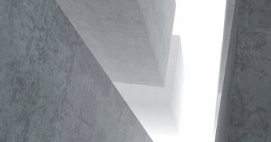 Mimari sanat konseptinde soyut çizgiler, minimum geometrik şekiller. 