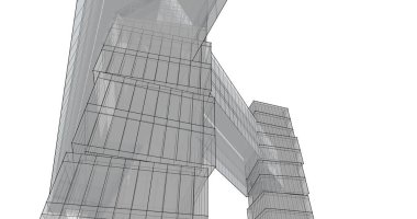 soyut mimari duvar kağıdı tasarımı, dijital konsept arkaplan