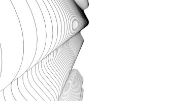 Mimari sanat konseptinde soyut çizgiler, minimum geometrik şekiller. 