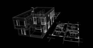 çizgili mimari duvar kağıdı, dijital arkaplan