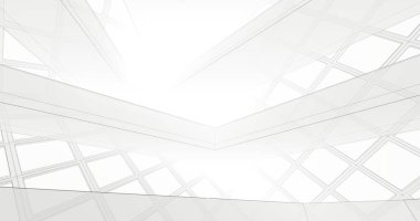 Mimari sanat konseptinde soyut çizgiler, minimum geometrik şekiller. 