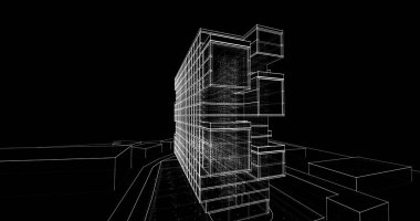 soyut mimari duvar kağıdı, dijital arkaplan