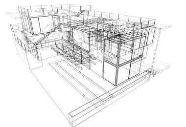 soyut mimari duvar kağıdı tasarımı, dijital konsept arkaplan