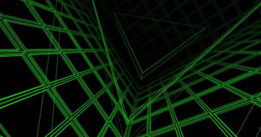 Mimari sanat konseptinde soyut çizgiler, minimum geometrik şekiller. 