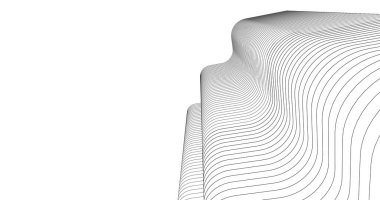 Mimari sanat konseptinde soyut çizgiler, minimum geometrik şekiller. 