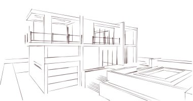 soyut mimari duvar kağıdı, dijital arkaplan