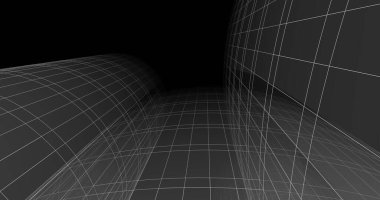 Mimari sanat konseptinde soyut çizgiler, minimum geometrik şekiller. 