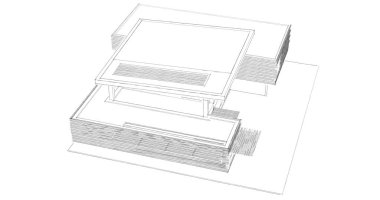 soyut mimari duvar kağıdı tasarımı, dijital konsept arkaplan