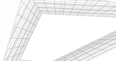 soyut mimari duvar kağıdı tasarımı, dijital konsept arkaplan