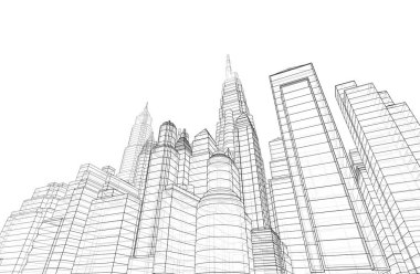 soyut mimari duvar kağıdı tasarımı, dijital konsept arkaplan