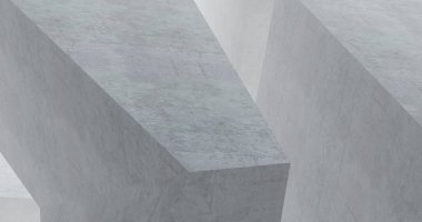 Mimari sanat konseptinde soyut çizgiler, minimum geometrik şekiller. 