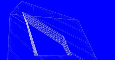 Mimari sanat konseptinde soyut çizgiler, minimum geometrik şekiller. 