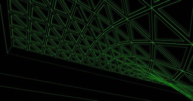 Mimari sanat konseptinde soyut çizgiler, minimum geometrik şekiller. 