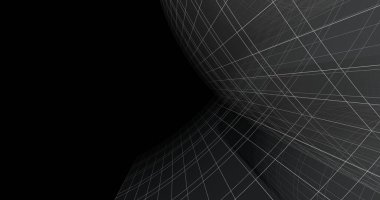 Mimari sanat konseptinde soyut çizgiler, minimum geometrik şekiller. 