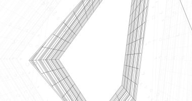 soyut mimari duvar kağıdı tasarımı, dijital konsept arkaplan