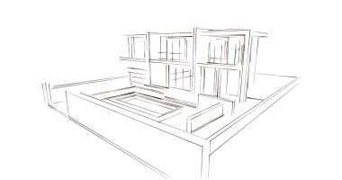 soyut mimari duvar kağıdı, dijital arkaplan