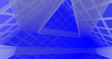 Mimari sanat konseptinde soyut çizgiler, minimum geometrik şekiller. 