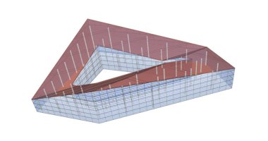 soyut mimari duvar kağıdı tasarımı, dijital konsept arkaplan