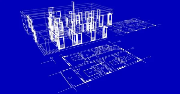 Wyłożona Tapeta Architektoniczna Tło Cyfrowe — Zdjęcie stockowe