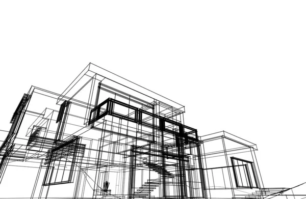 Disegno Astratto Carta Parati Architettonica Sfondo Concetto Digitale — Foto Stock