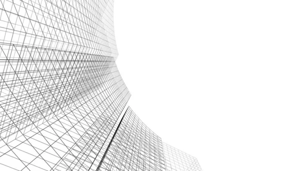 Mimari sanat konseptinde soyut çizgiler, minimum geometrik şekiller. 