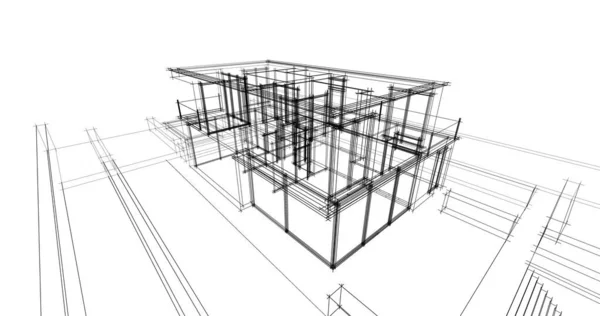 Abstrakcyjna Tapeta Architektoniczna Tło Cyfrowe — Zdjęcie stockowe