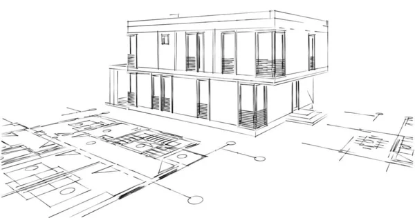 Lemované Architektonické Tapety Digitální Pozadí — Stock fotografie