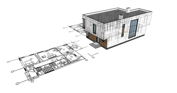 Wyłożona Tapeta Architektoniczna Tło Cyfrowe — Zdjęcie stockowe