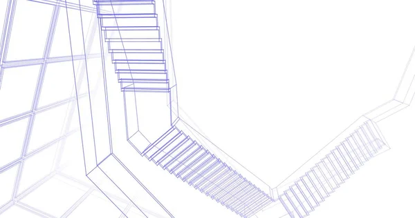 Abstraktní Architektonická Tapeta Digitální Pozadí — Stock fotografie