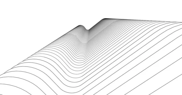 Líneas Abstractas Dibujo Concepto Arte Arquitectónico Formas Geométricas Mínimas —  Fotos de Stock