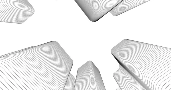 Mimari sanat konseptinde soyut çizgiler, minimum geometrik şekiller. 