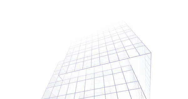 Abstract Drawing Lines Architectural Art Concept Minimal Geometrical Shapes — Stock Photo, Image