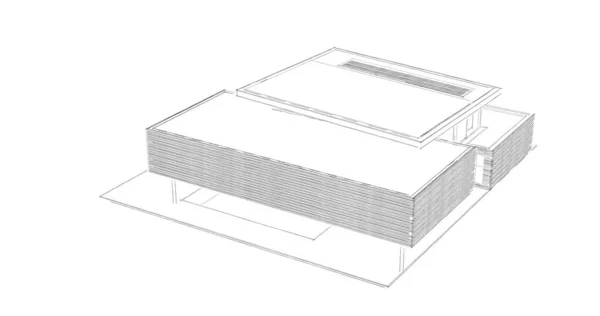 建筑墙纸设计 数字概念背景 — 图库照片