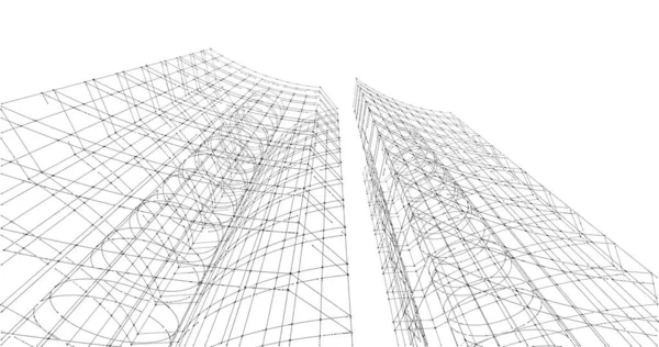 Abstrakcyjna Tapeta Architektoniczna Tło Cyfrowe — Zdjęcie stockowe